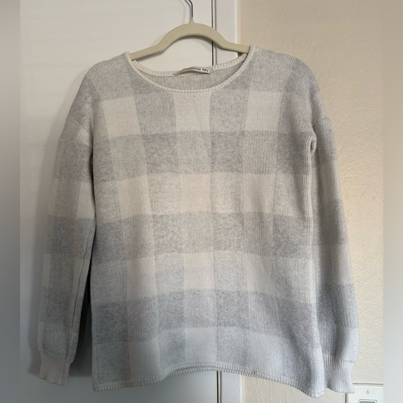41 Hawthorn Sweaters - 41 Hawthorn Light Gray Plaid Sweater
